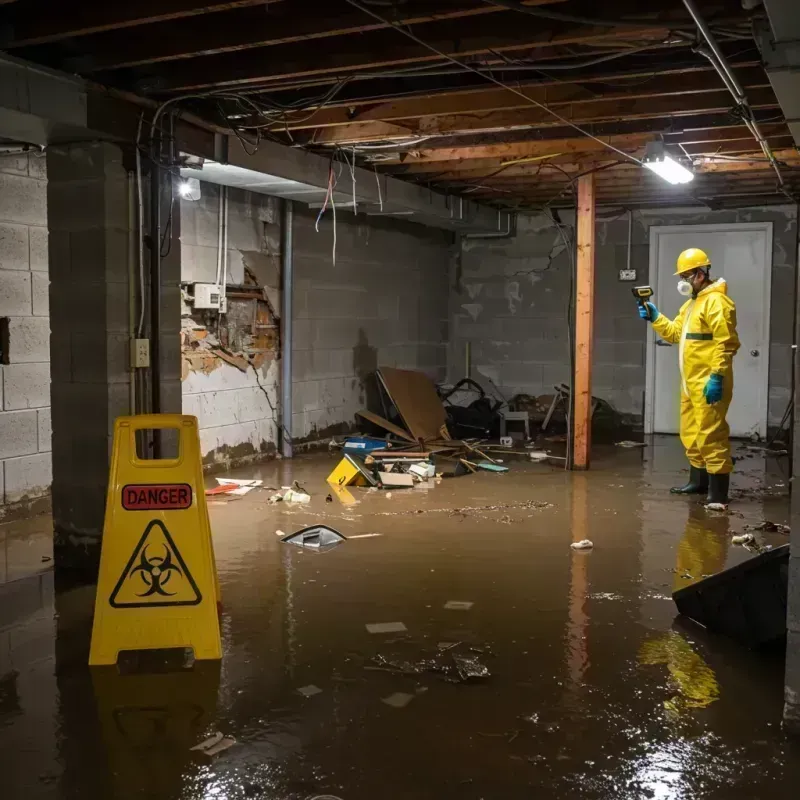 Flooded Basement Electrical Hazard in Riverview, MO Property