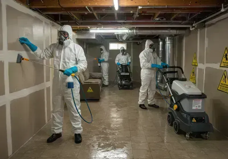 Basement Moisture Removal and Structural Drying process in Riverview, MO